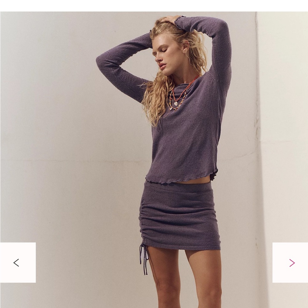 FP Beach Cabo matching knit set: skirt and sweater